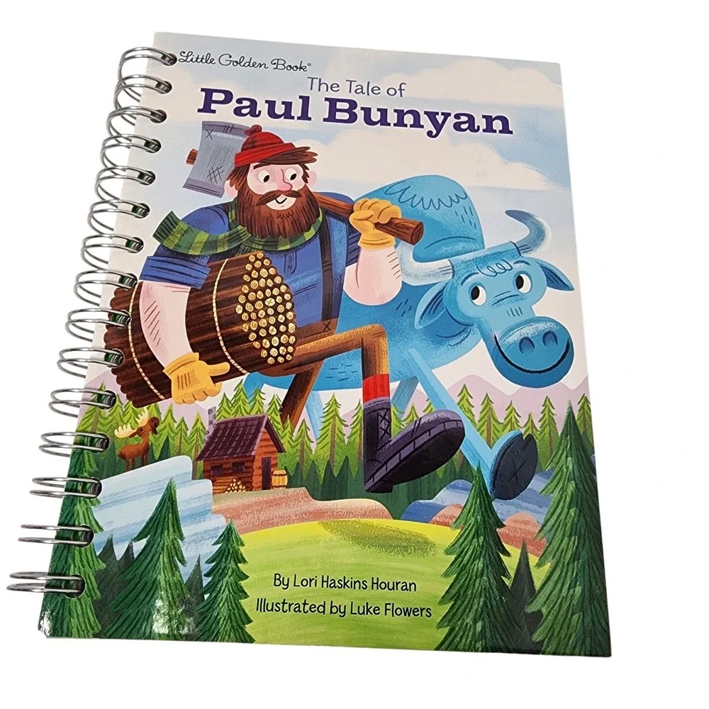 Little Golden Book The Tale of Paul Bunyan Spiral Bound Notebook Journal